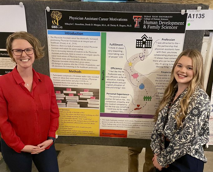 Mikayla Hesseltine presented her research on physician assistant career motivation. 