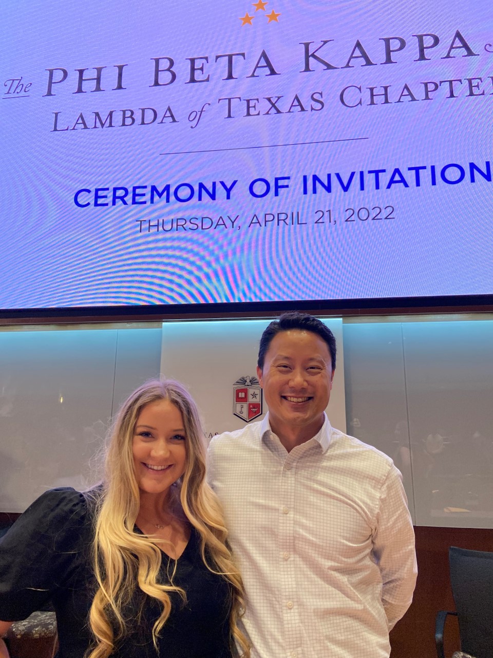 Alyssa at the honor Society ceremony 2022