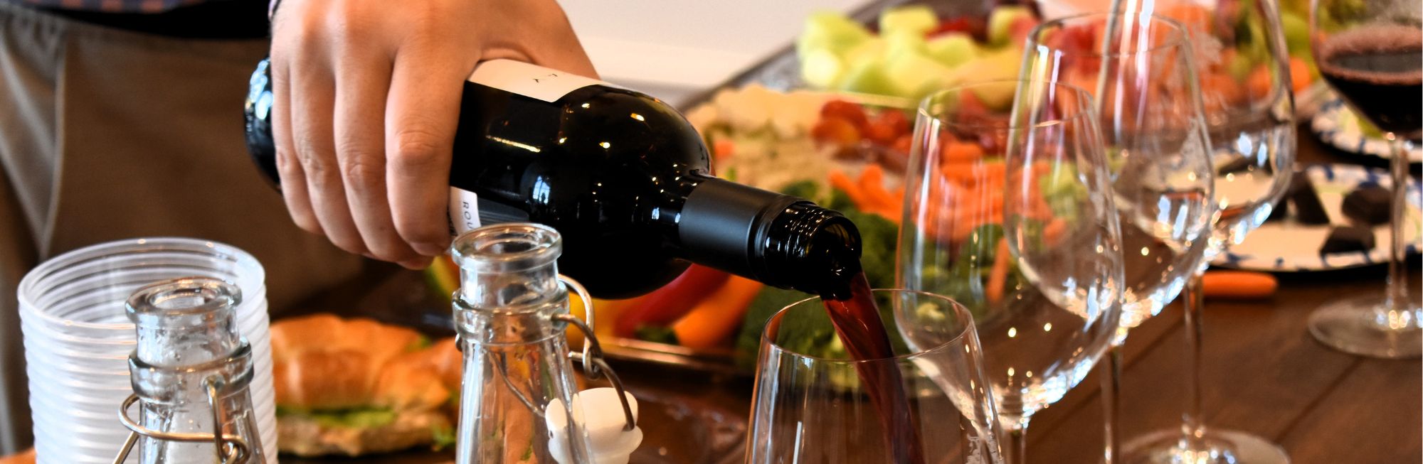 Wine bottles on a wine rack