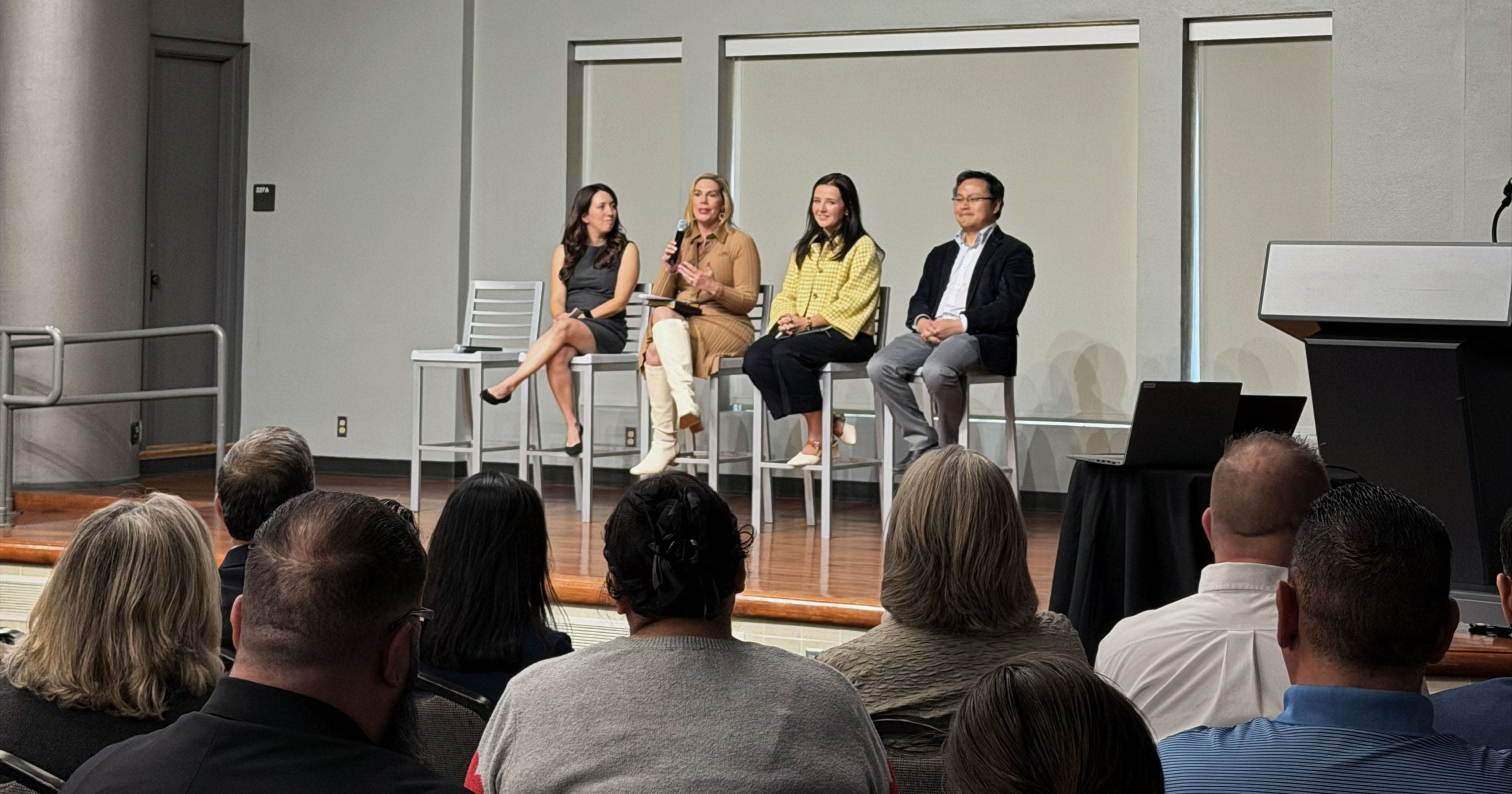 Customer experience panel at the 2026 CIO Town Hall, moderated by Ashley Stokes.