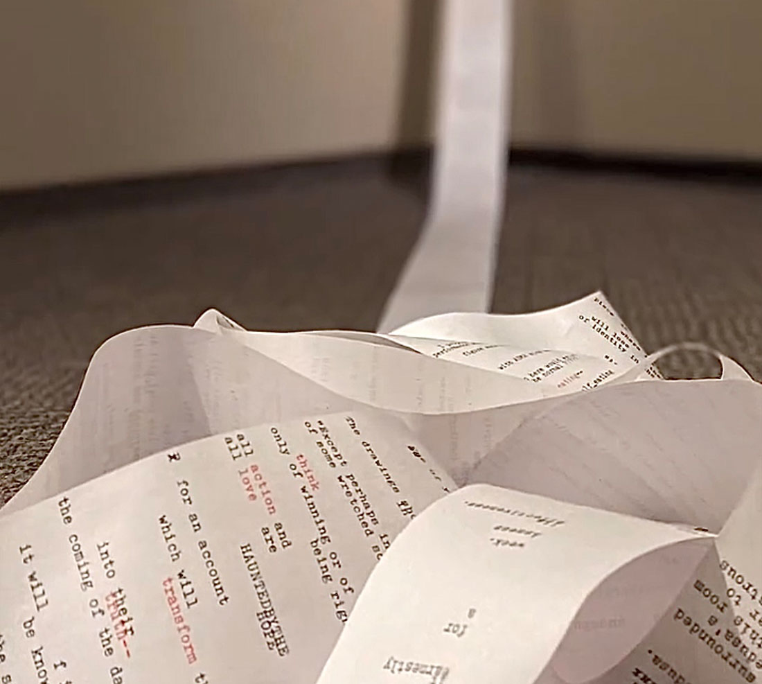 Used receipts on floor