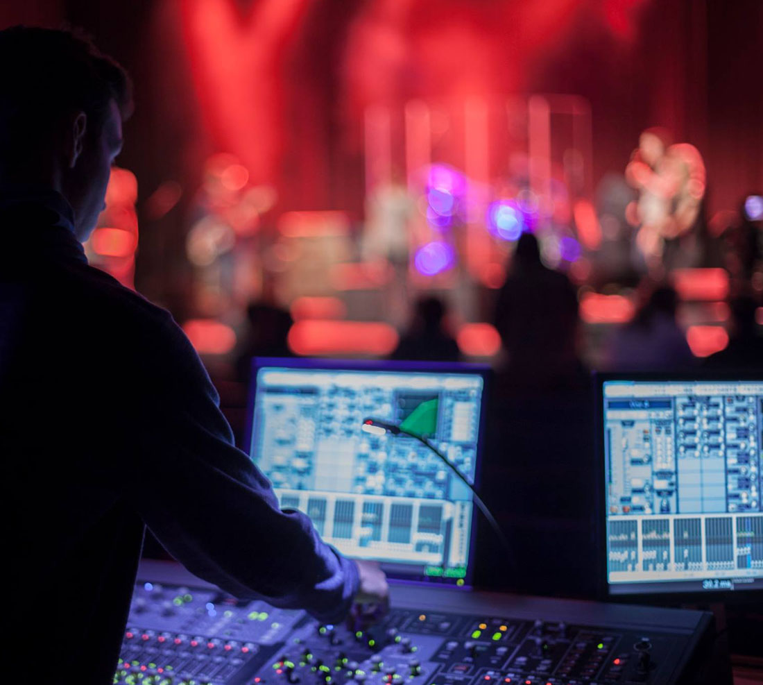 TTU working a concert running the soundboard