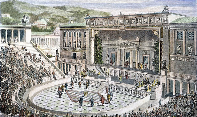 Drawing of an outdoor performance hall