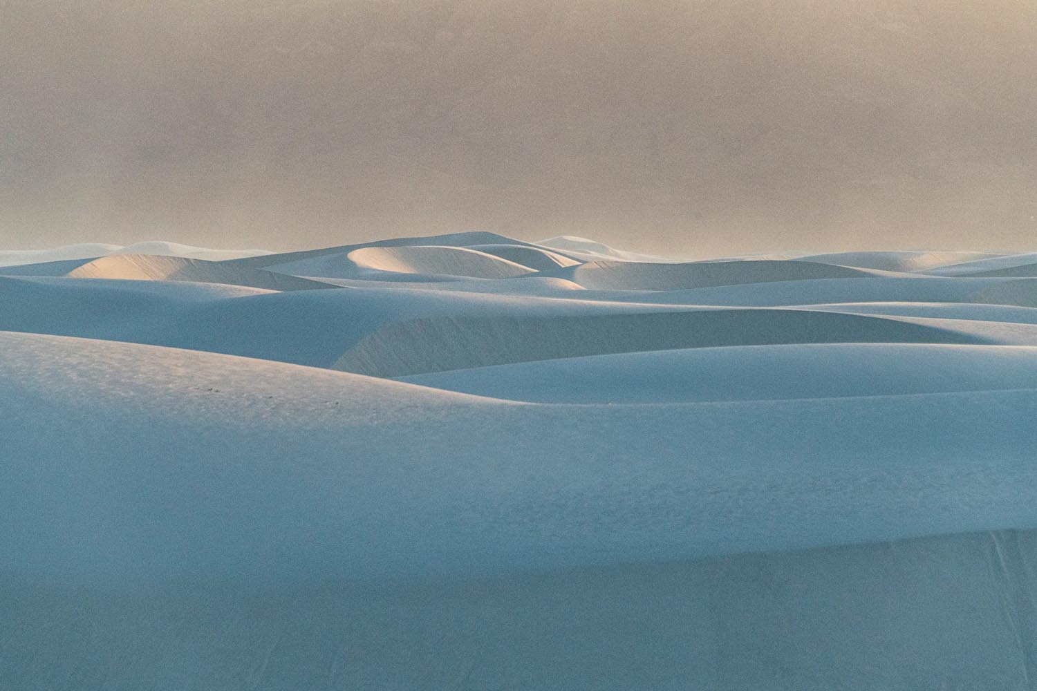 Elizabeth Sanjuan: Blue Sand Storm - White Sands, New Mexico