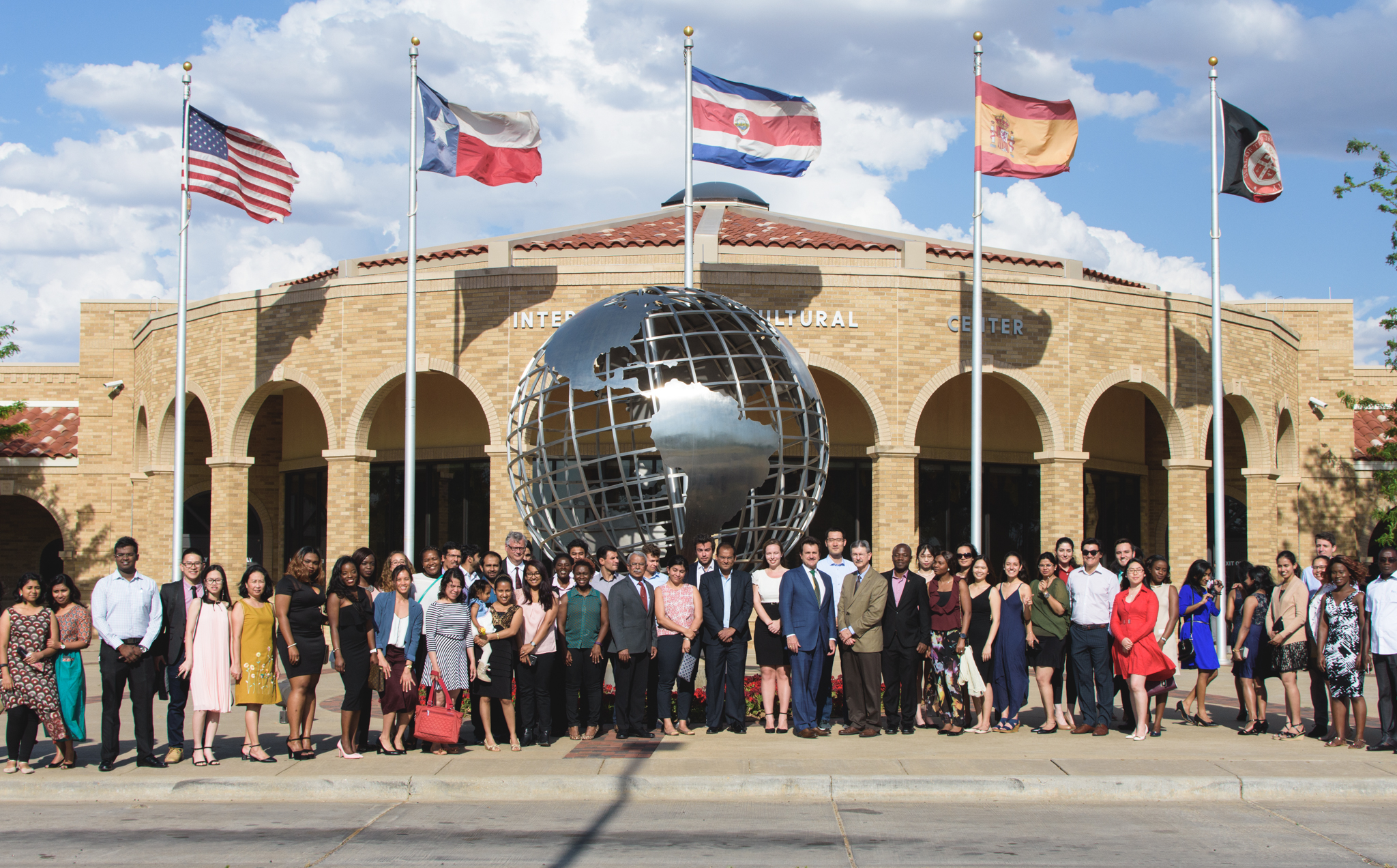 international student graduation reception group photo