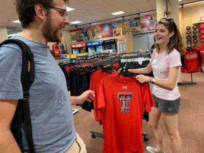 At the Red Raider Shop
