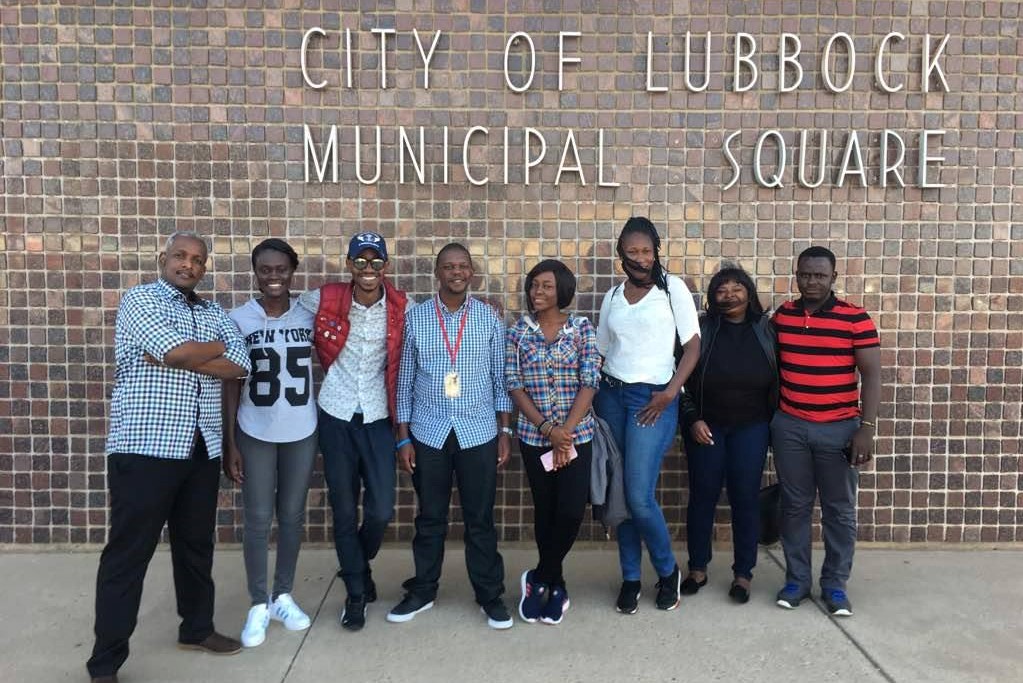 Fellows in front of City Hall