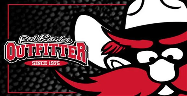 Red Raider Outfitter Text Graphic