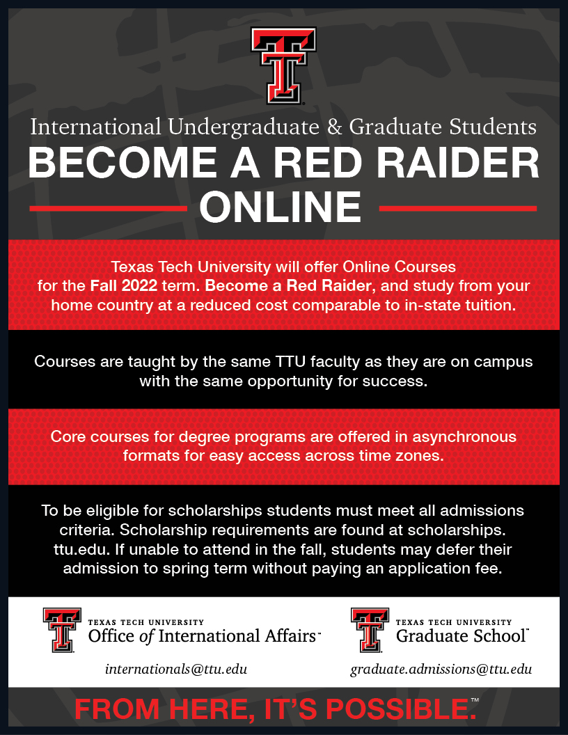 Become a Red Raider Online | Fall 2022