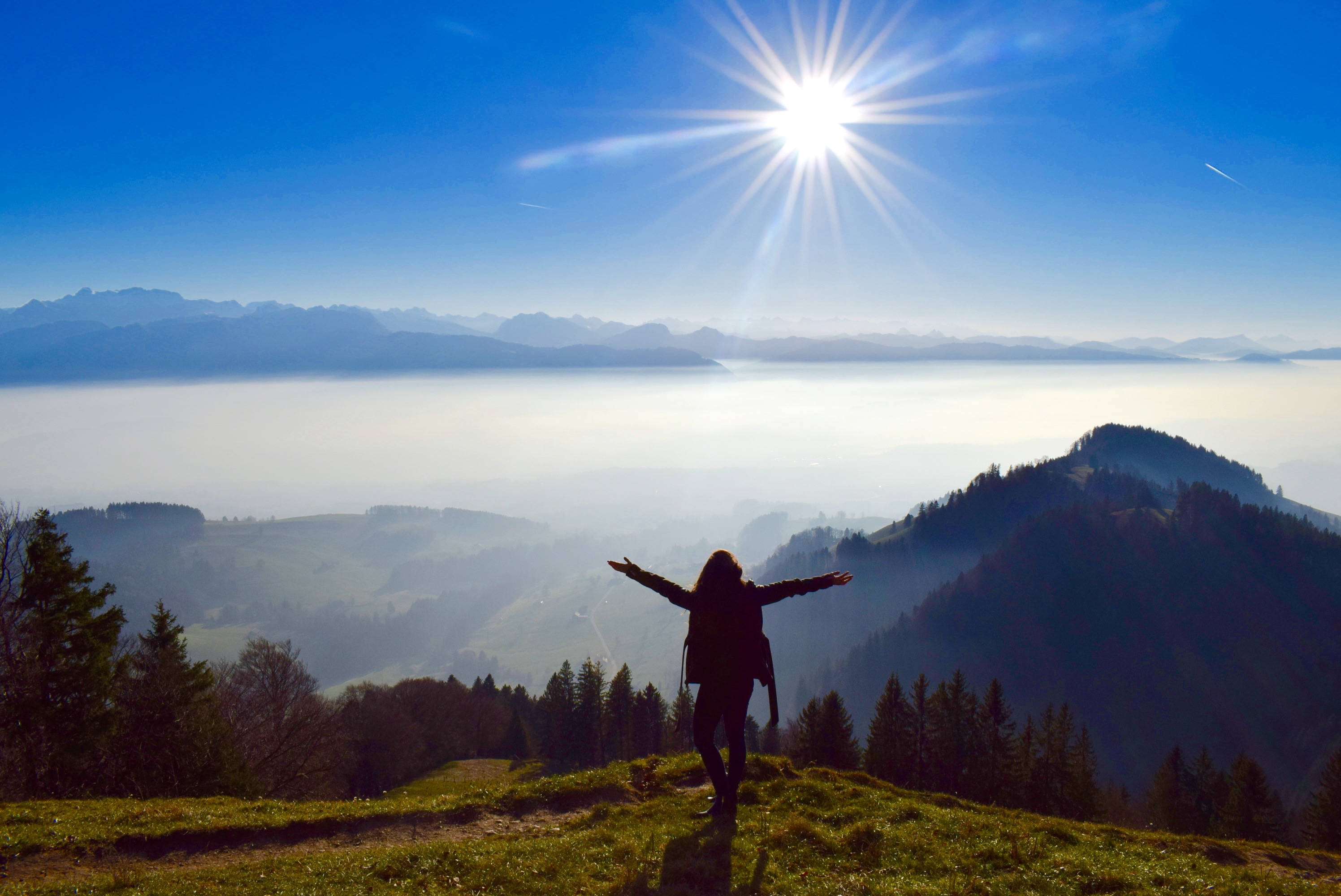 woman overlooking a valley