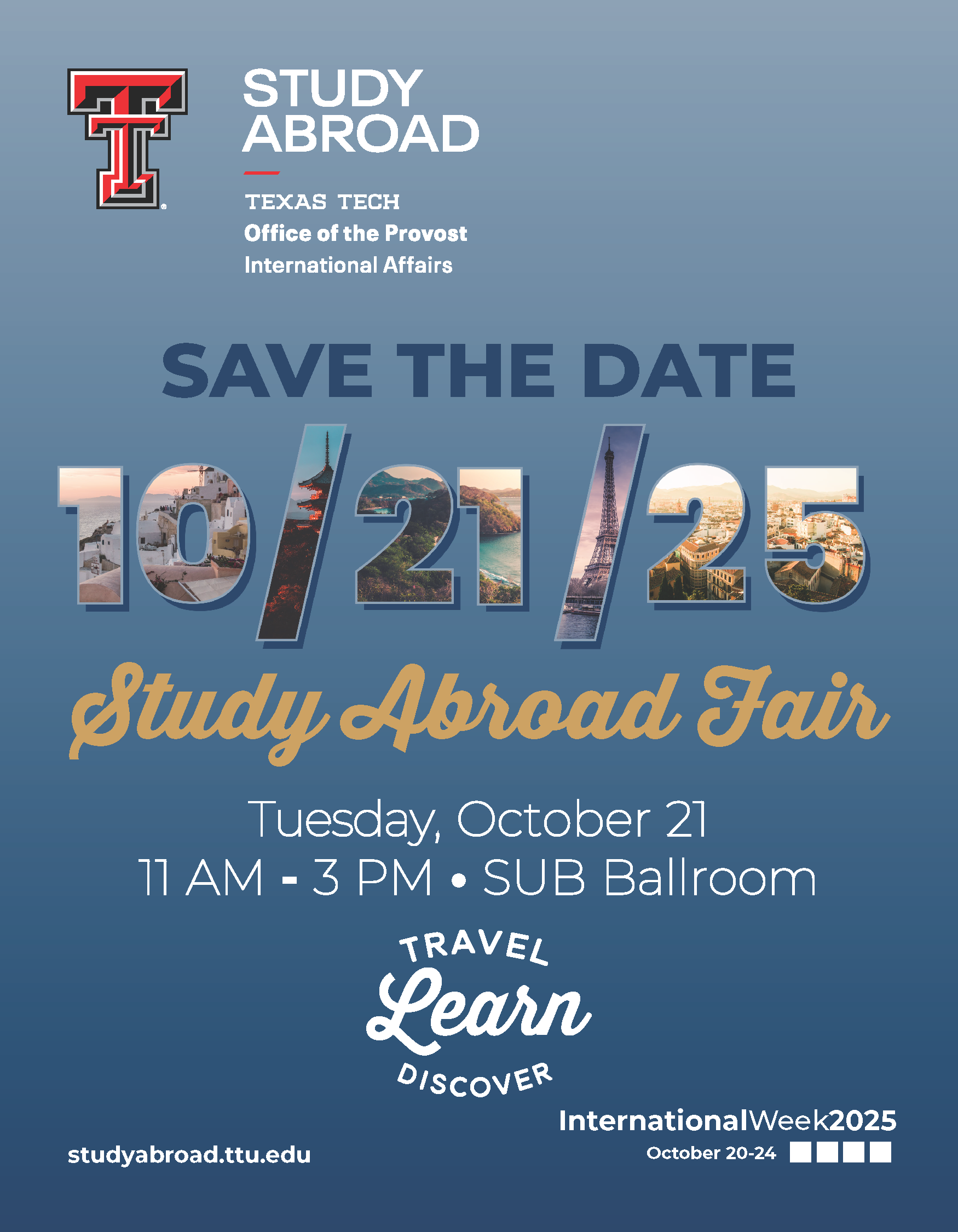 Graphic showing date of Study Abroad Fair for 2023