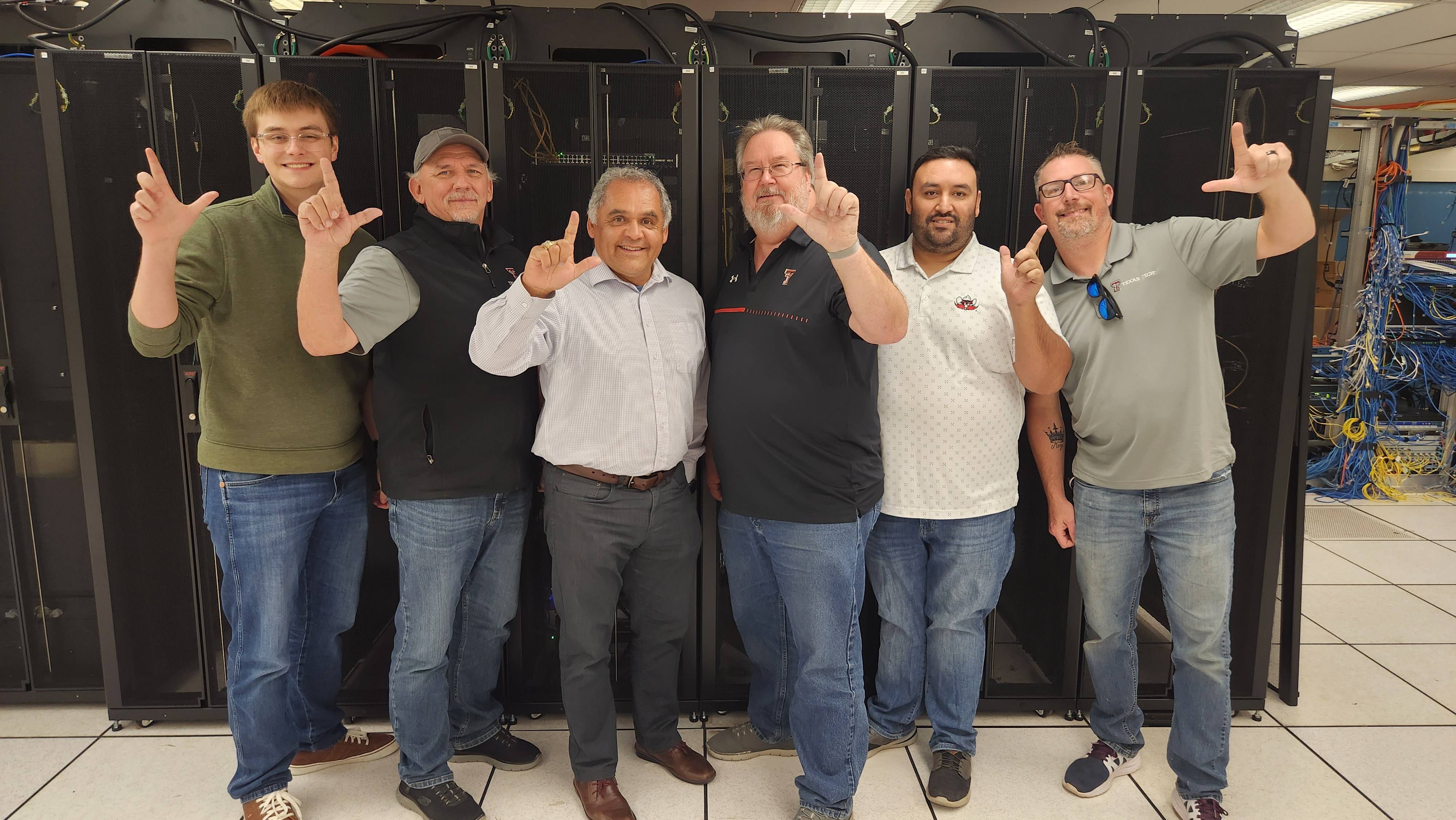 The ITSA team during the recent installation of TTU's new AI server.