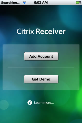 Launch the App and tap Add Account