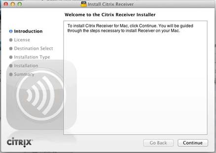 Step through installation process