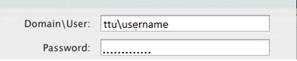 Enter credentials