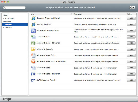 Select applications to use