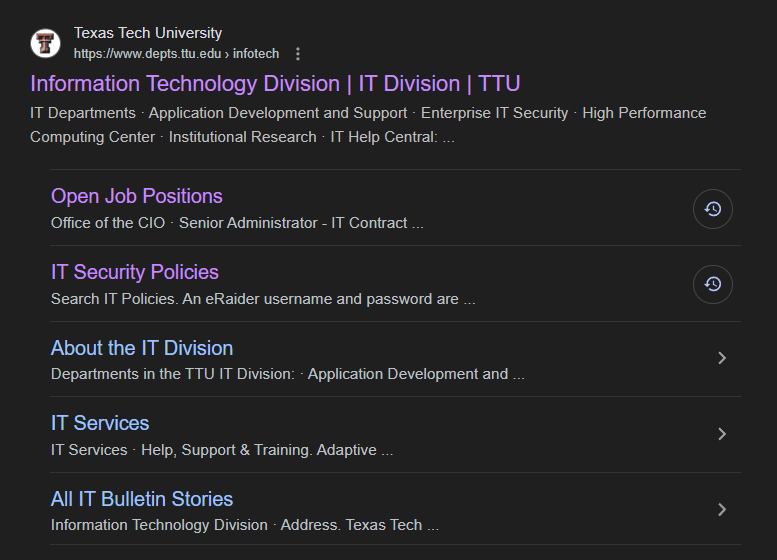 infotech snippet