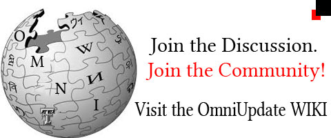 Join the discussion. Join the Community! Visit the OmniUpdate wiki.