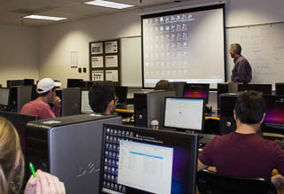 ShortCourses instructor teaching a course to help TTU students, faculty, and staff improve their computer skills. 