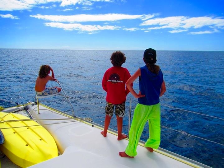 The Alexander family travel the world on their boat, TRIBE. The Alexander family travel the world on their boat, TRIBE.