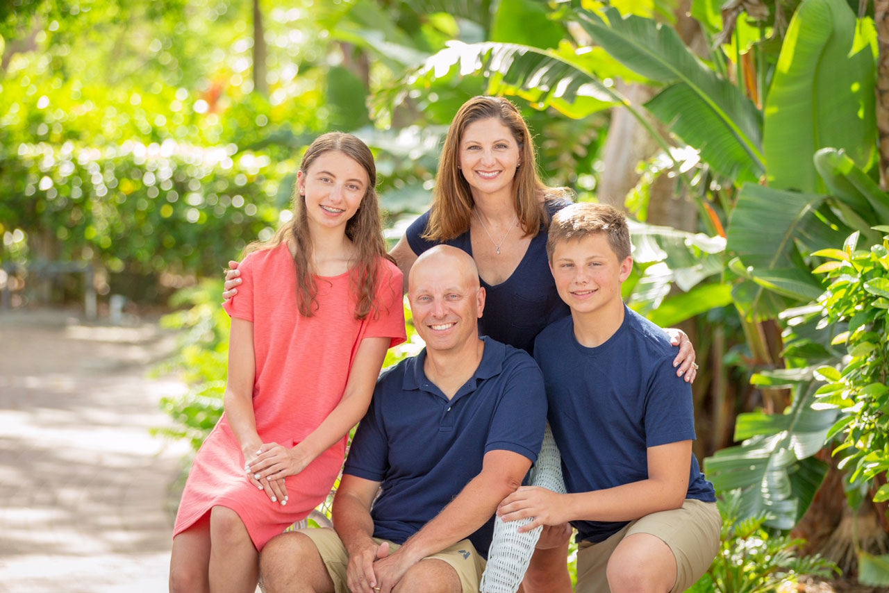 Rachel Koerner with her mom Catherine, dad Stephen, and brother Arthur.