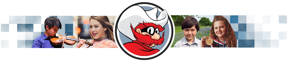 Raider Red Mascot Banner and TTU K-12 Students