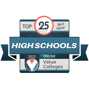 Top 25 Best Value High Schools 2022 Online Value Colleges badge