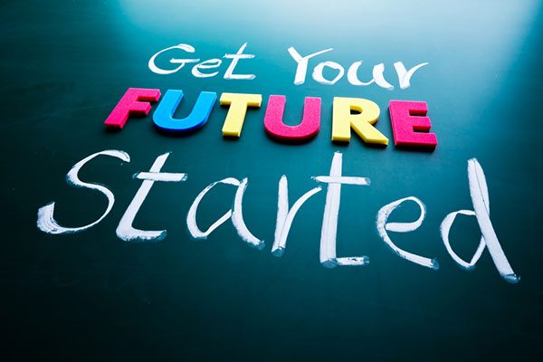 Get Your Future Started written on a slate