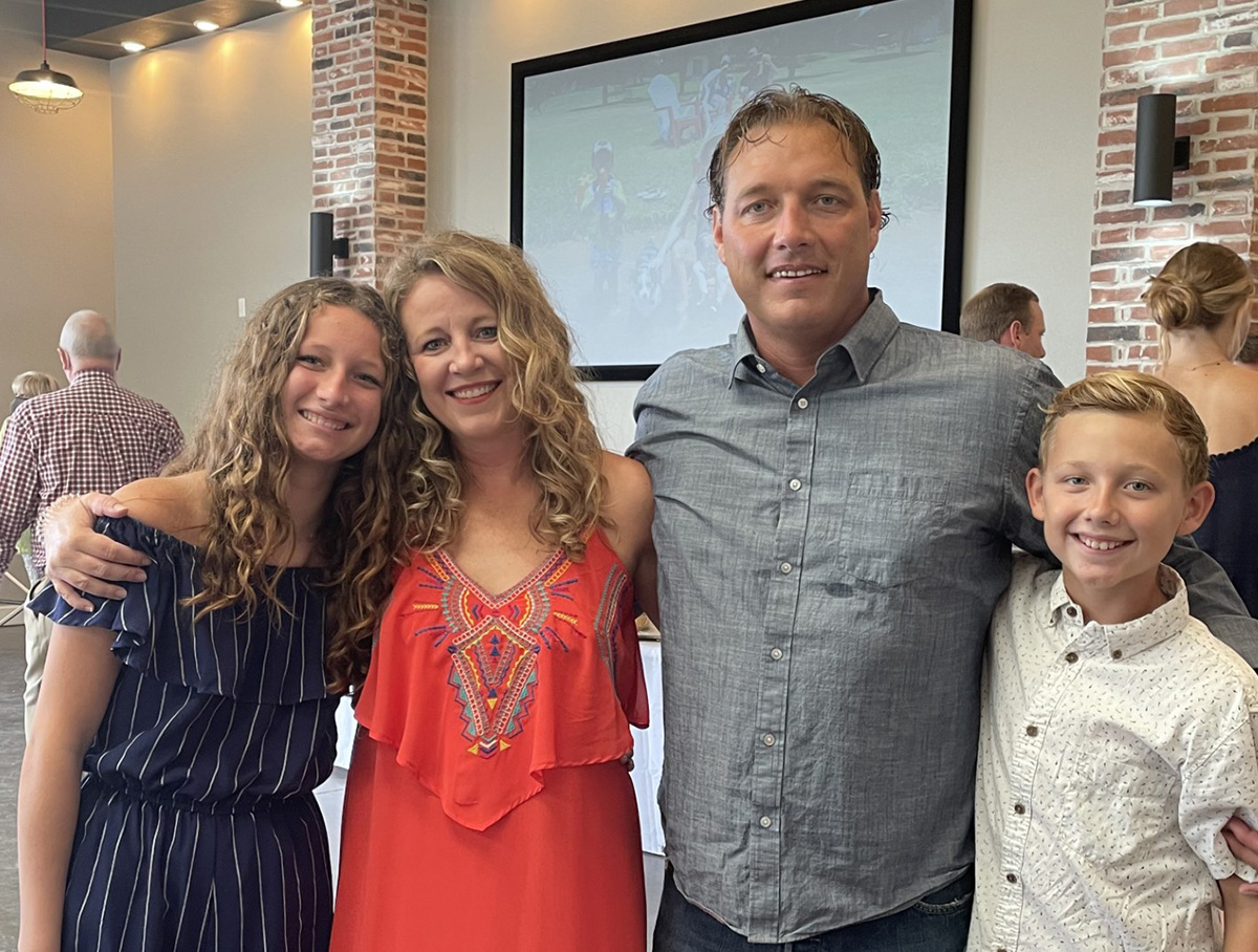 Keetha Chadwick cherishes spending time with her family (from left): Avery, a Texas Tech first-year student; husband Troy, a Red Raider class of 2001; and Parker, a high school sophomore.
