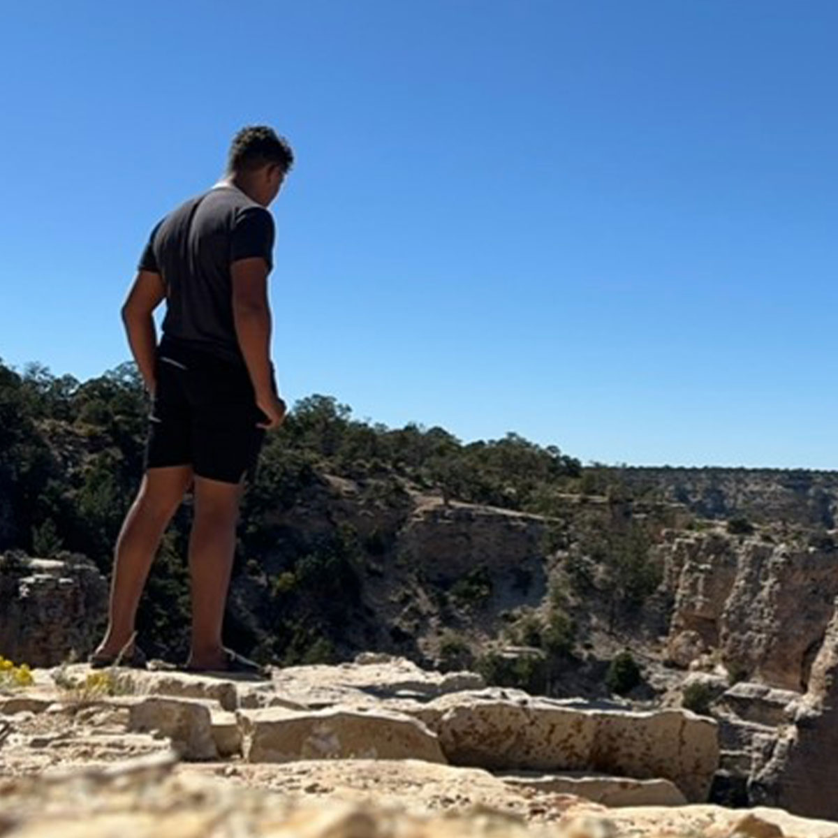 Jaxon enjoying his freedom to experience nature