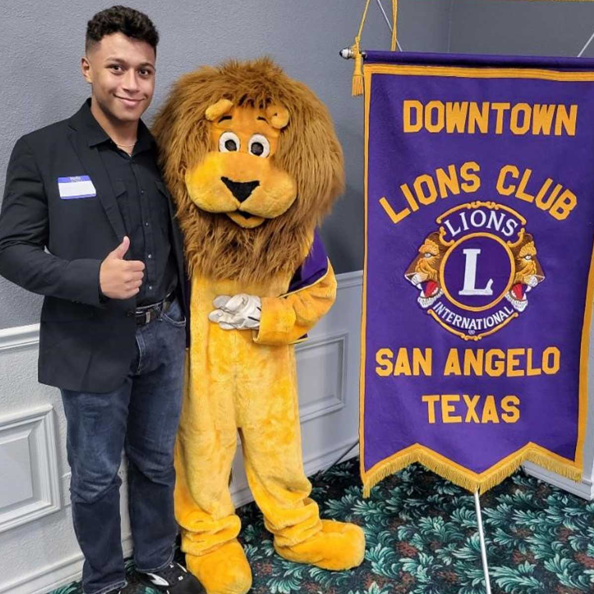 Jaxon volunteers with the Downtown Lions Club
