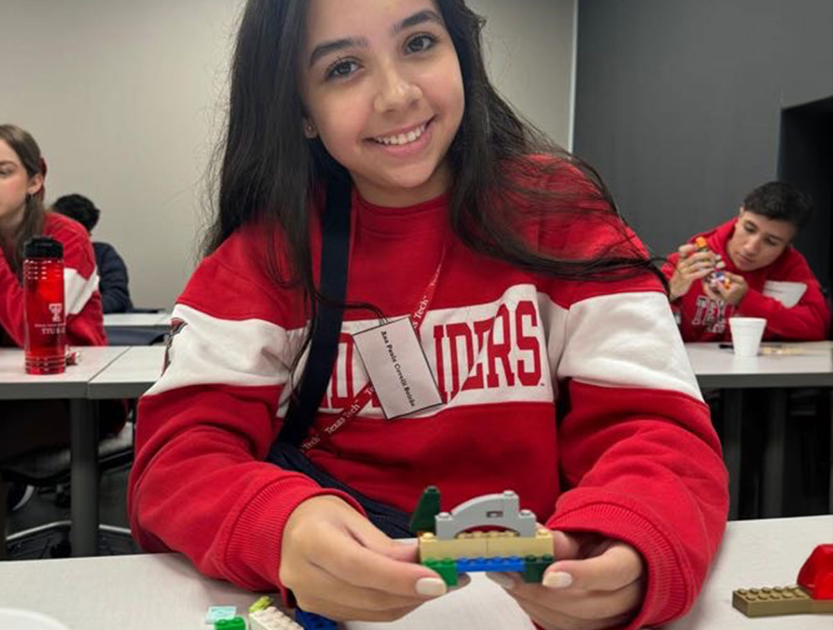 The students participated in a LEGO robotics challenge.