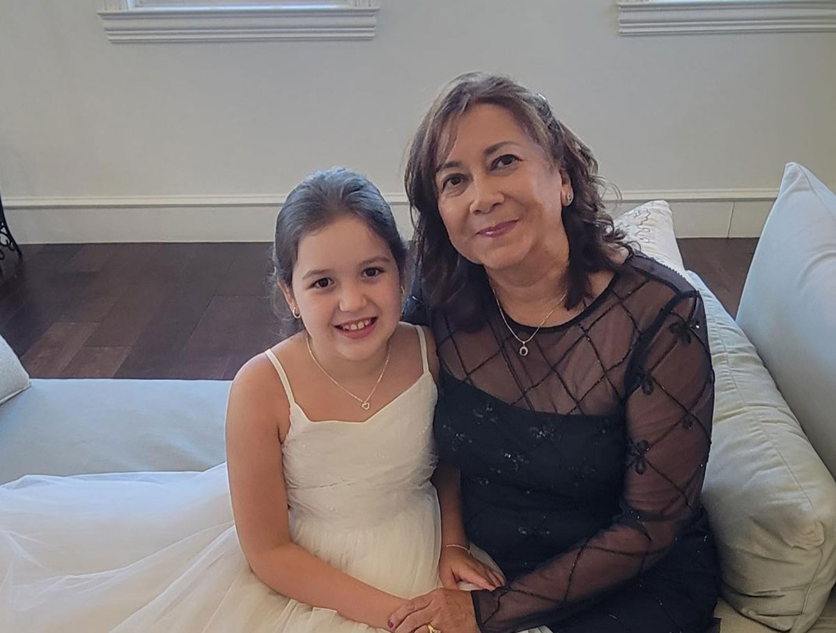 Sierra with her grandma.