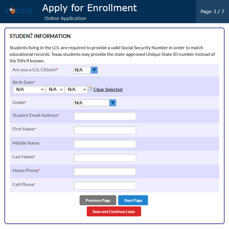 Apply for Enrollment, Page 3