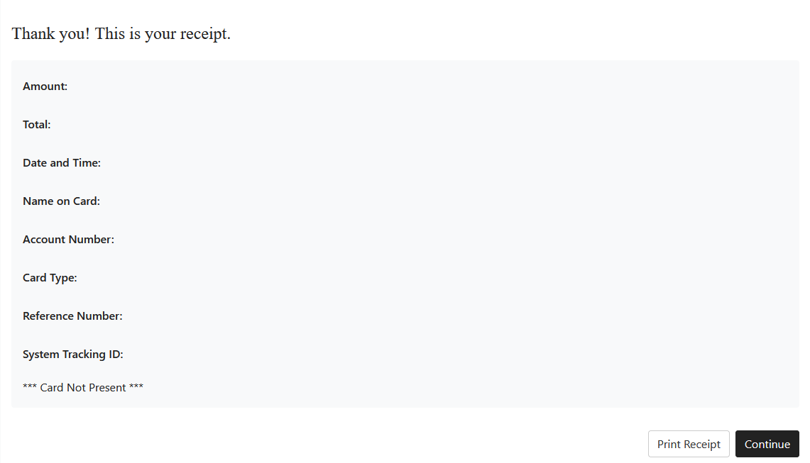 Payment Receipt