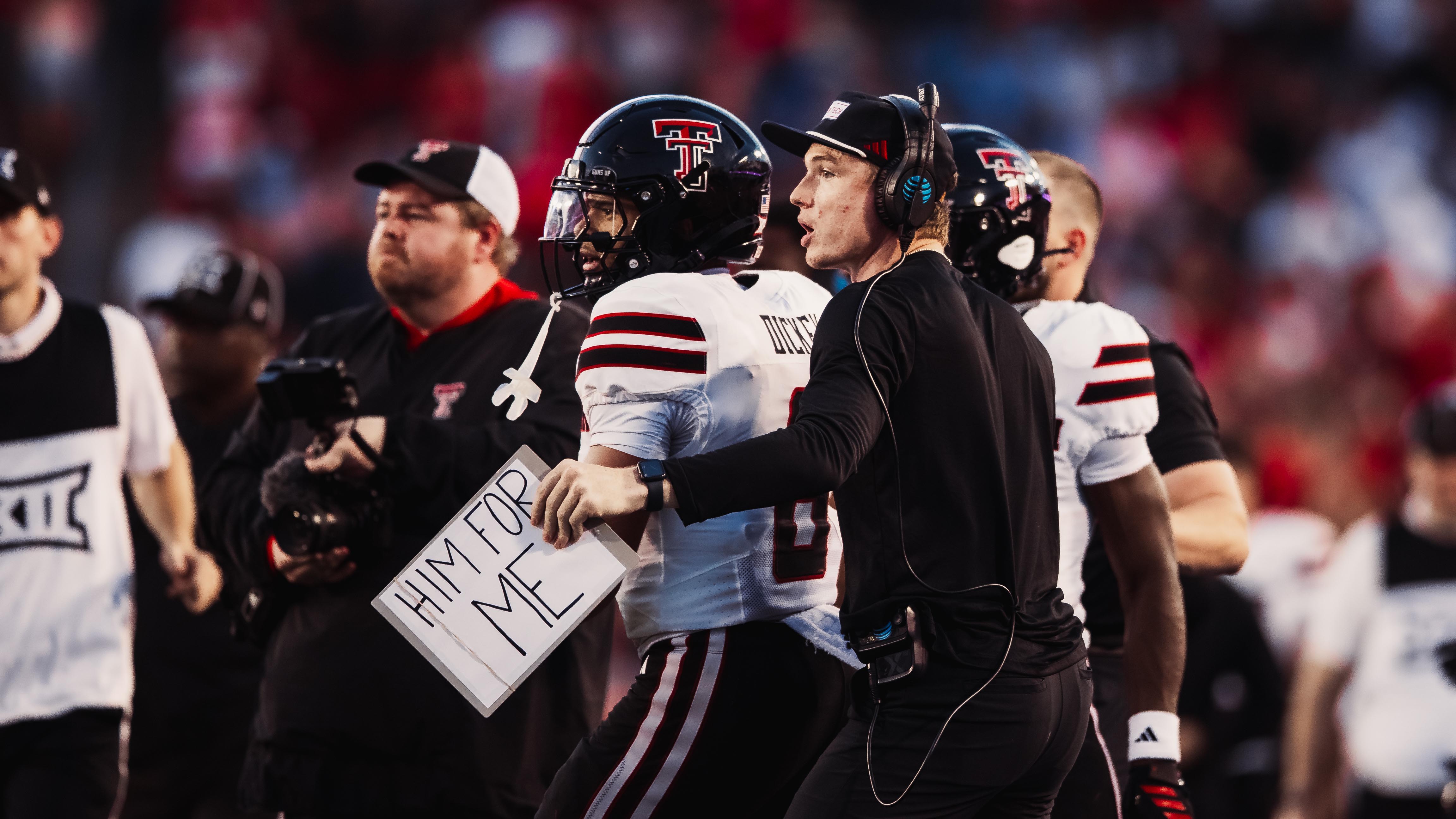 A sport management intern assisting the Texas Tech football team