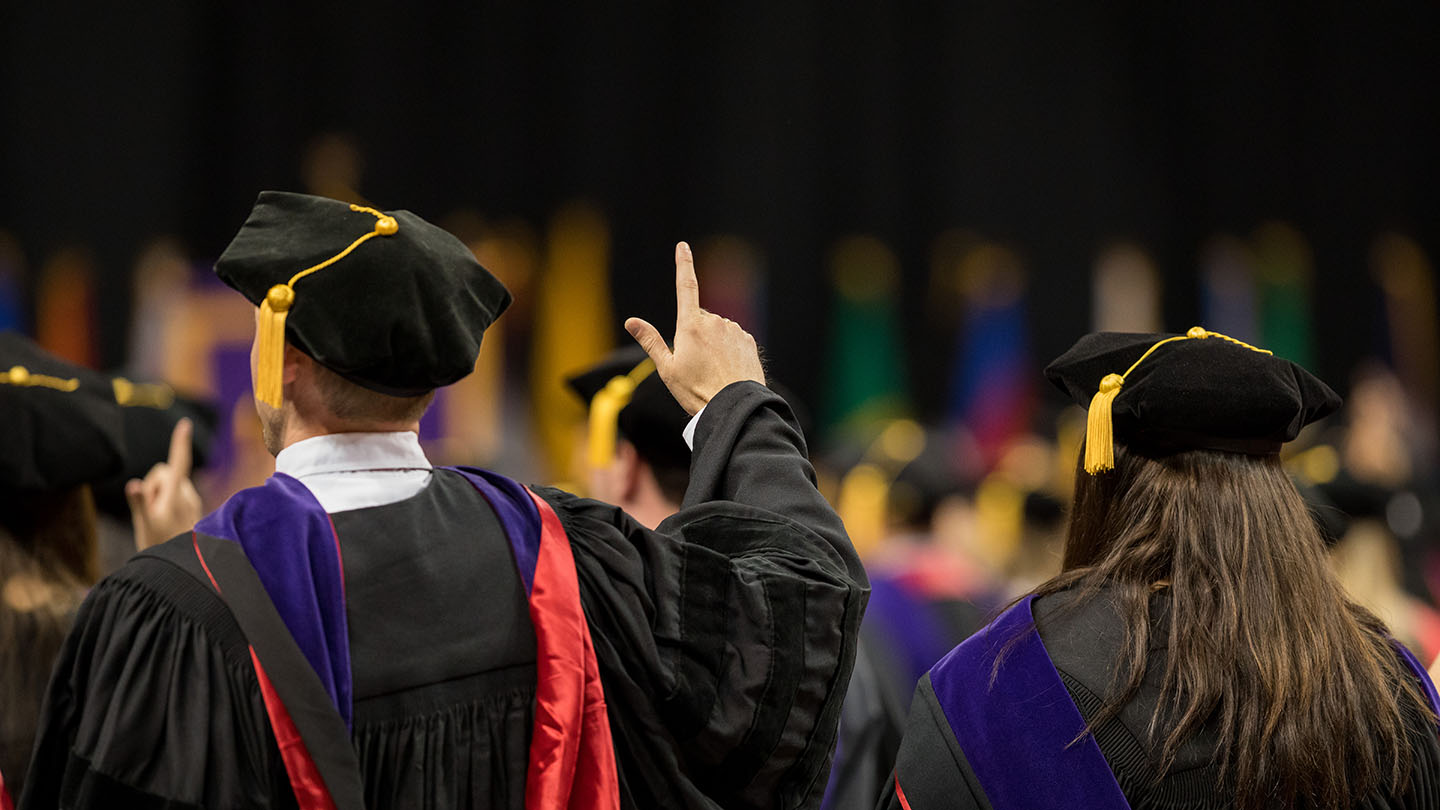 Students at the 2018 May Hooding Ceremony