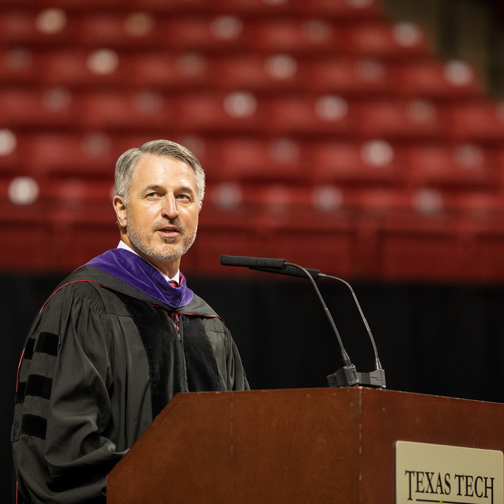 Copeland giving grad speech