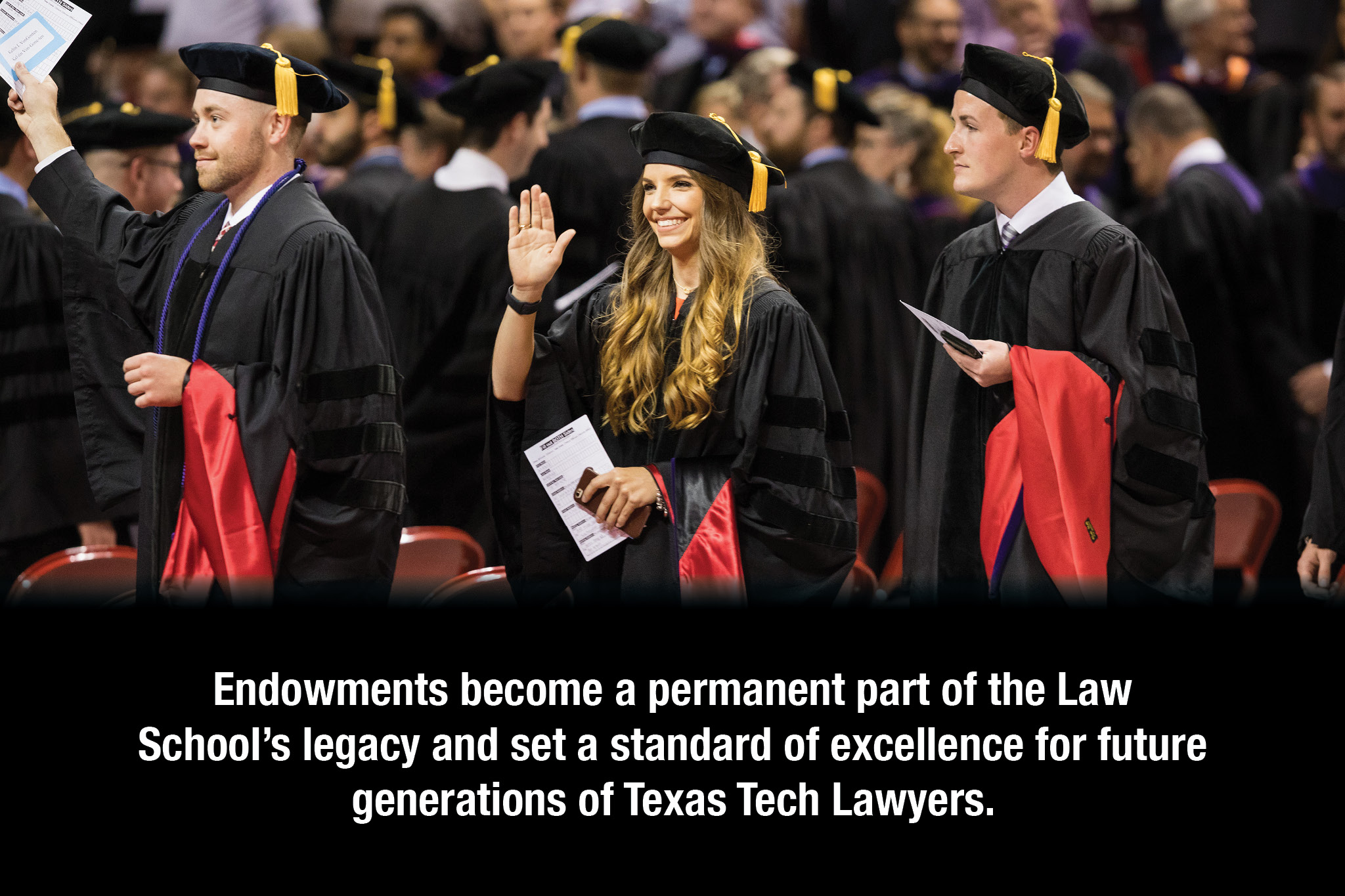 Endowments become a permanent part of the Law School's legacy and set a standard of excellence for future generations of Texas Tech Lawyers.