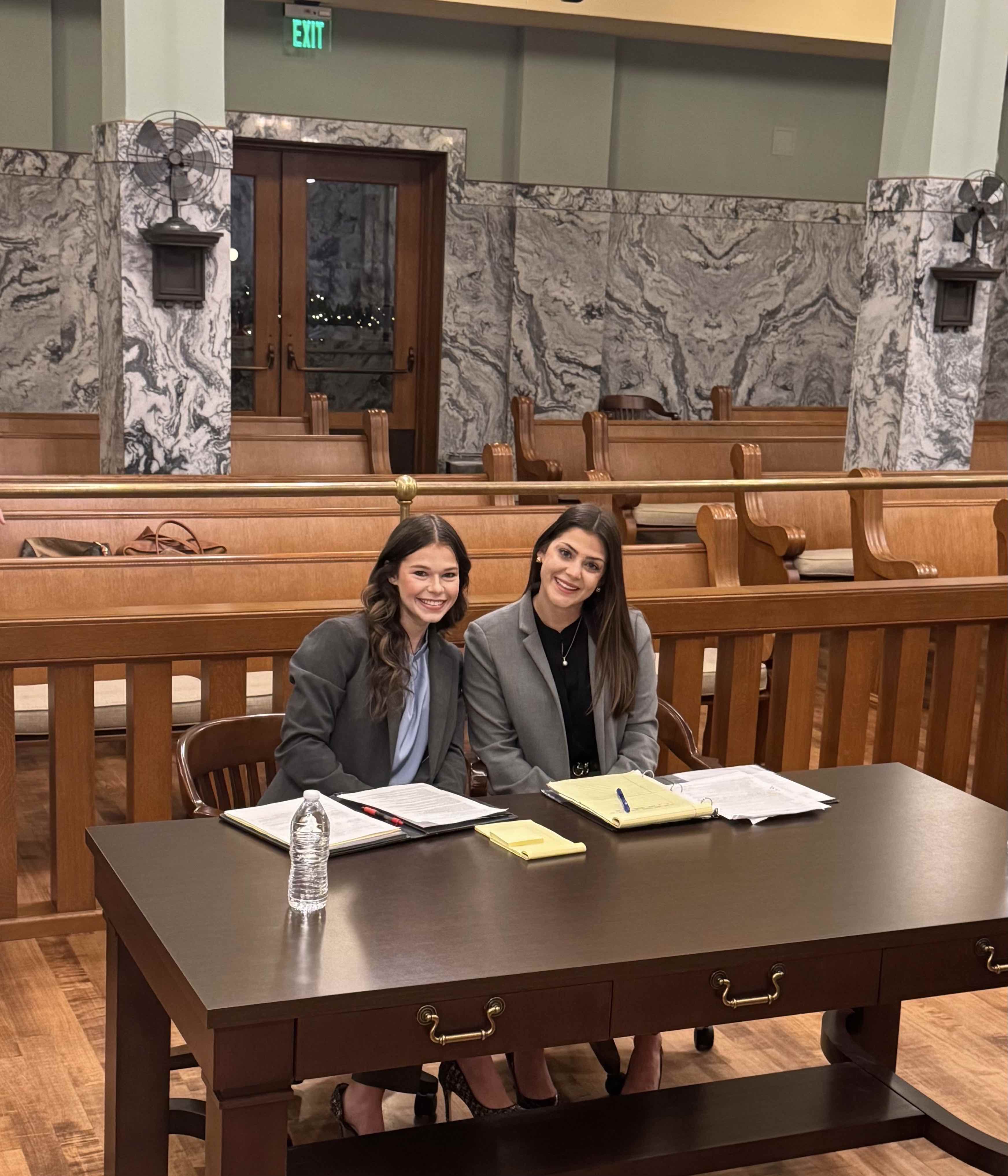 Berry and Behnke in Courtroom