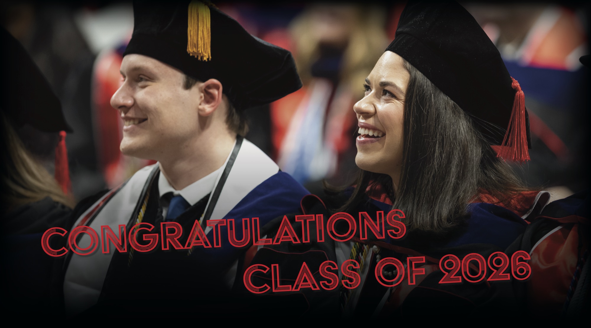 Photos of students in the past Hooding Ceremony.