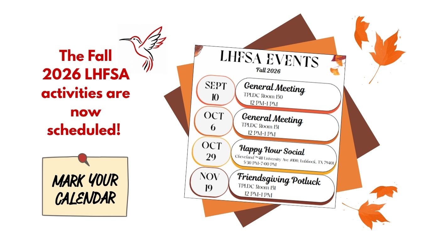 The Fall 2026 LHFSA activities are now scheduled! Mark your calendar.