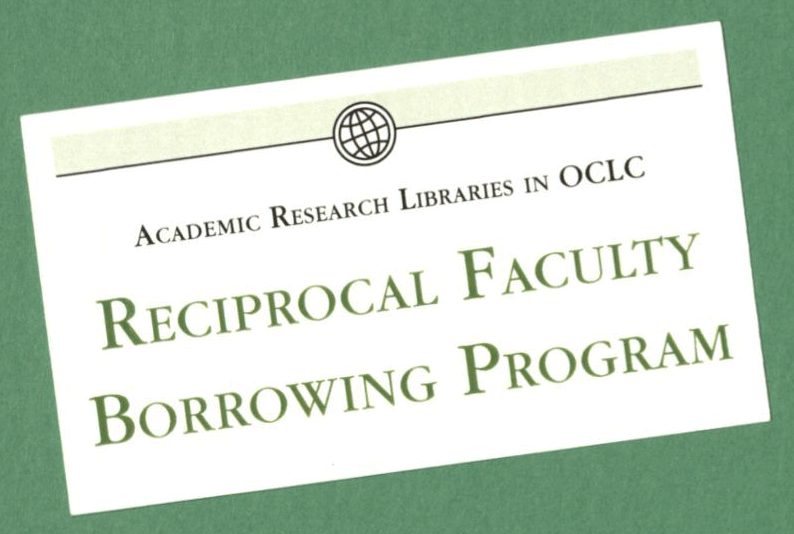 ARL reciprocal faculty borrowing card
