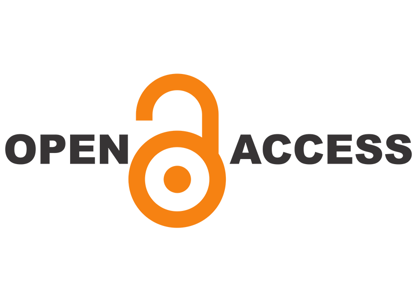 open access orange open padlock logo with words "open access" on either side of the lock