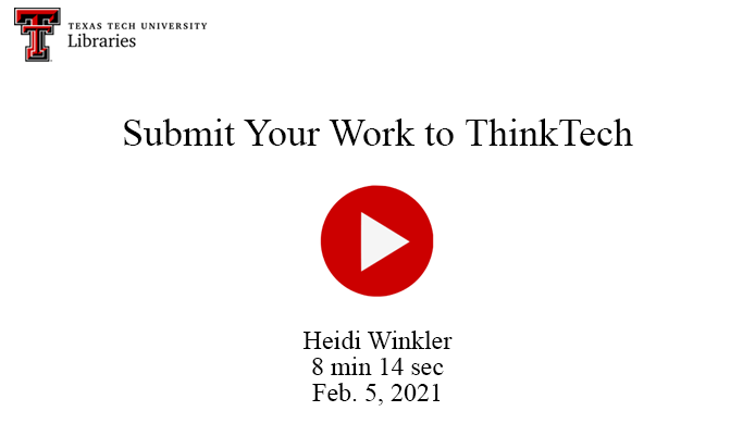 Submit Your Work to ThinkTech