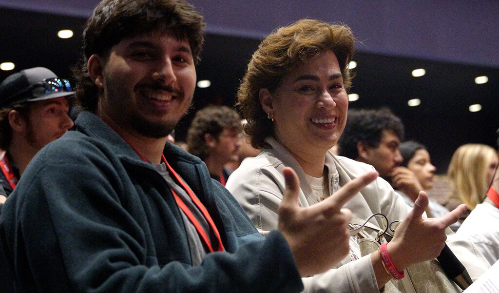 Future Texas Tech student in the Allen Theater attending new student orientation