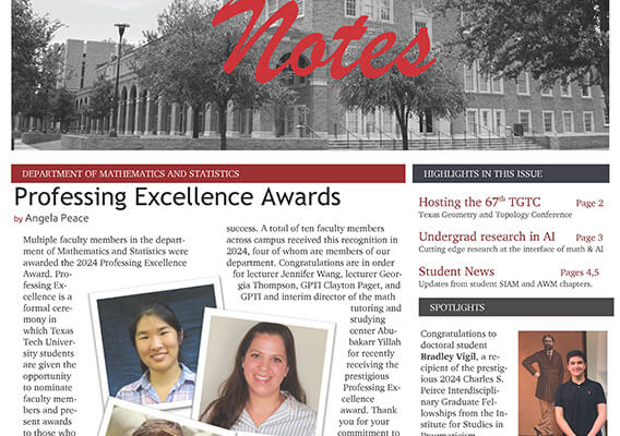 Screenshot of page 1 of 2024 spring newsletter