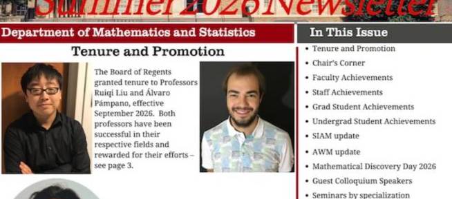 Screenshot of page 1 of 2026 summer newsletter