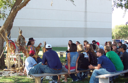 volunteer leading a public program