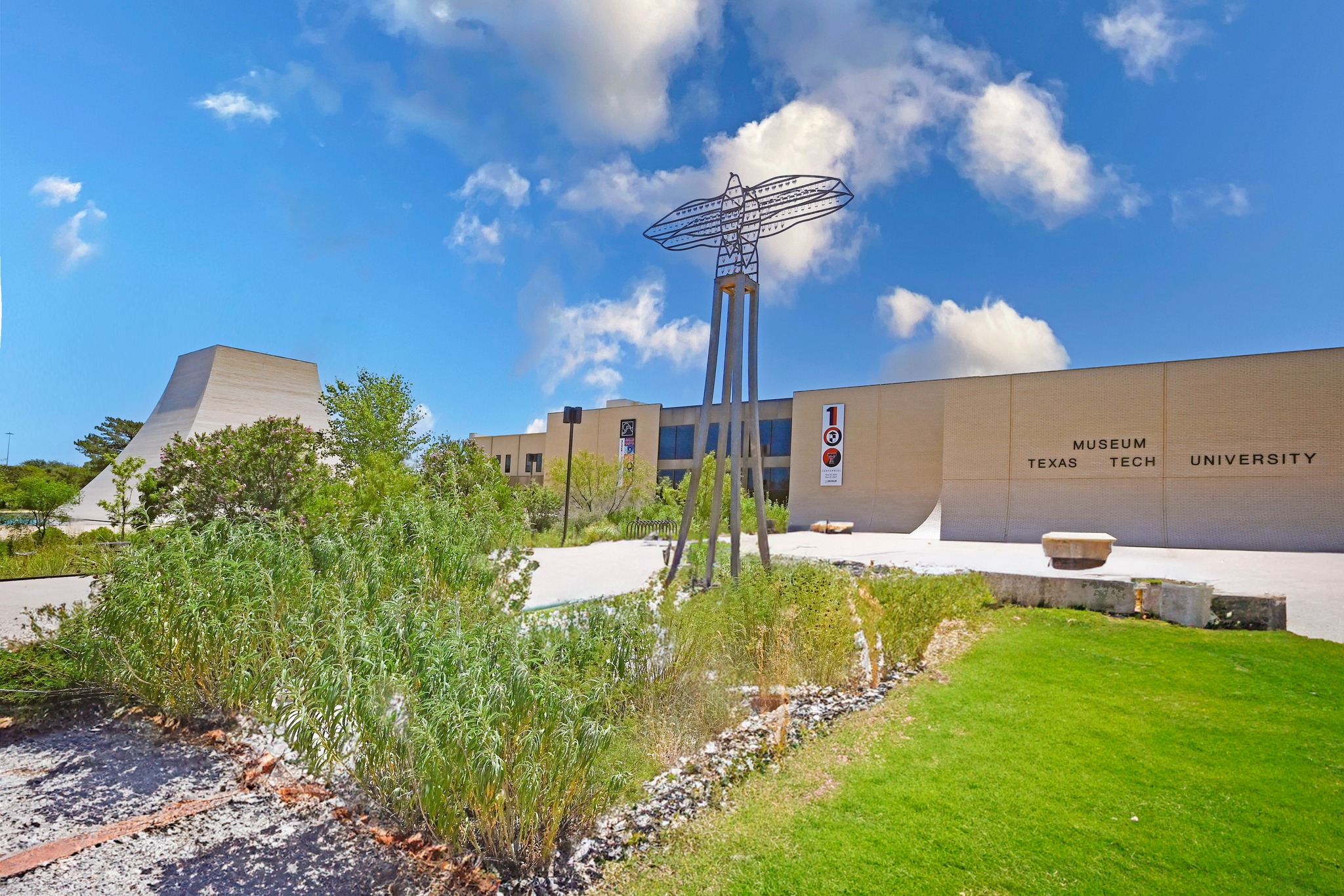 Museum Front Entrance with Red Tail sculpture